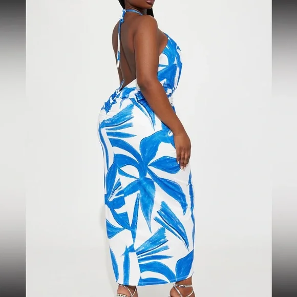 Blue and White dress - Picture 2 of 4